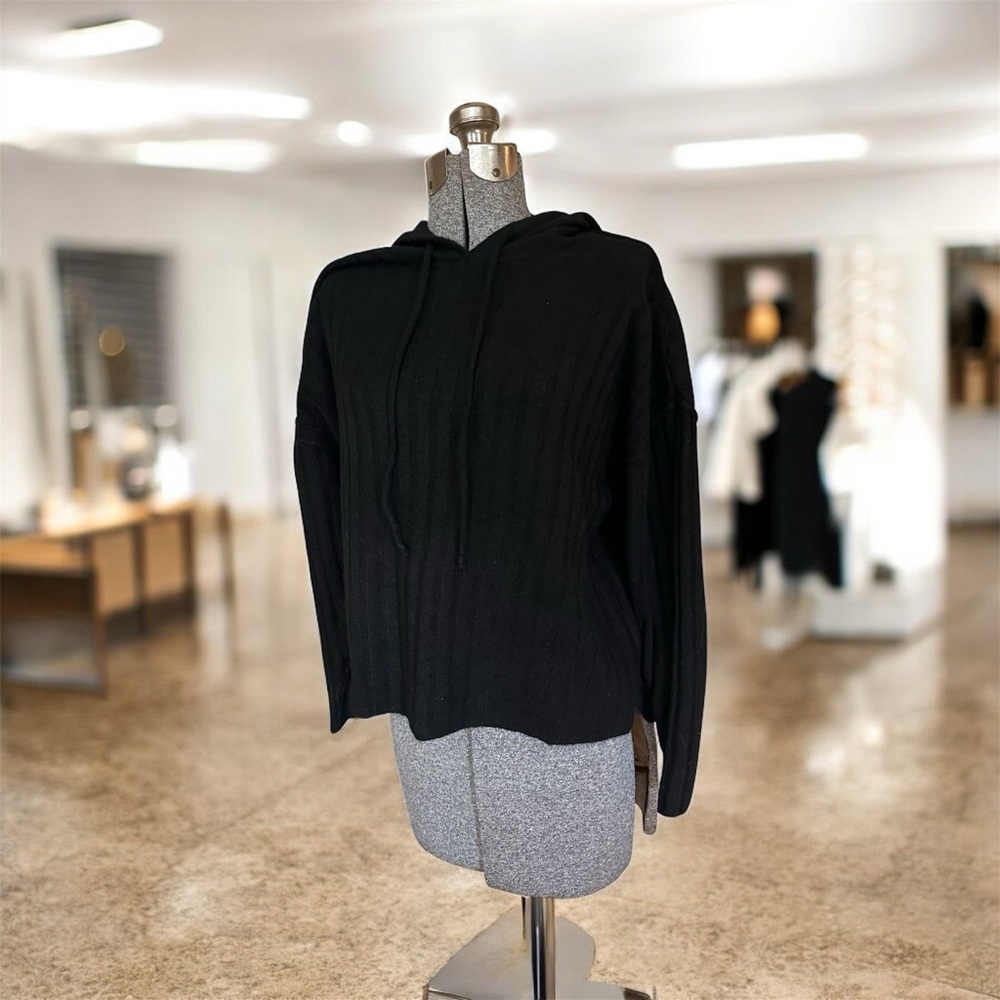 Sweet Romeo Black Ribbed Sweater - Picture 2 of 5